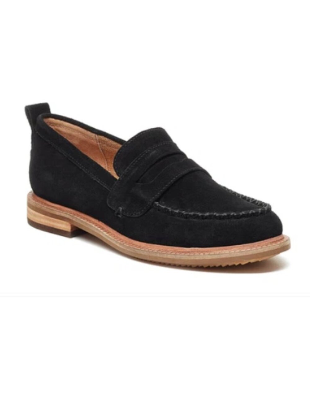 Ladies Size 12 Kelsi Dagger Brooklyn Black Suede Penny Loafers (ABBA)